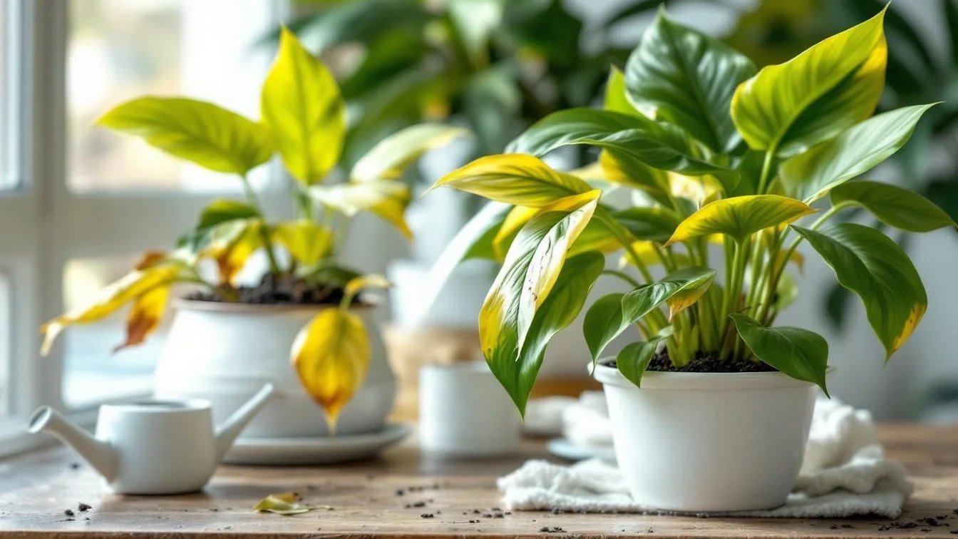 Ecco perché il tuo spatifillo soffre: segnali visivi per annaffiarlo