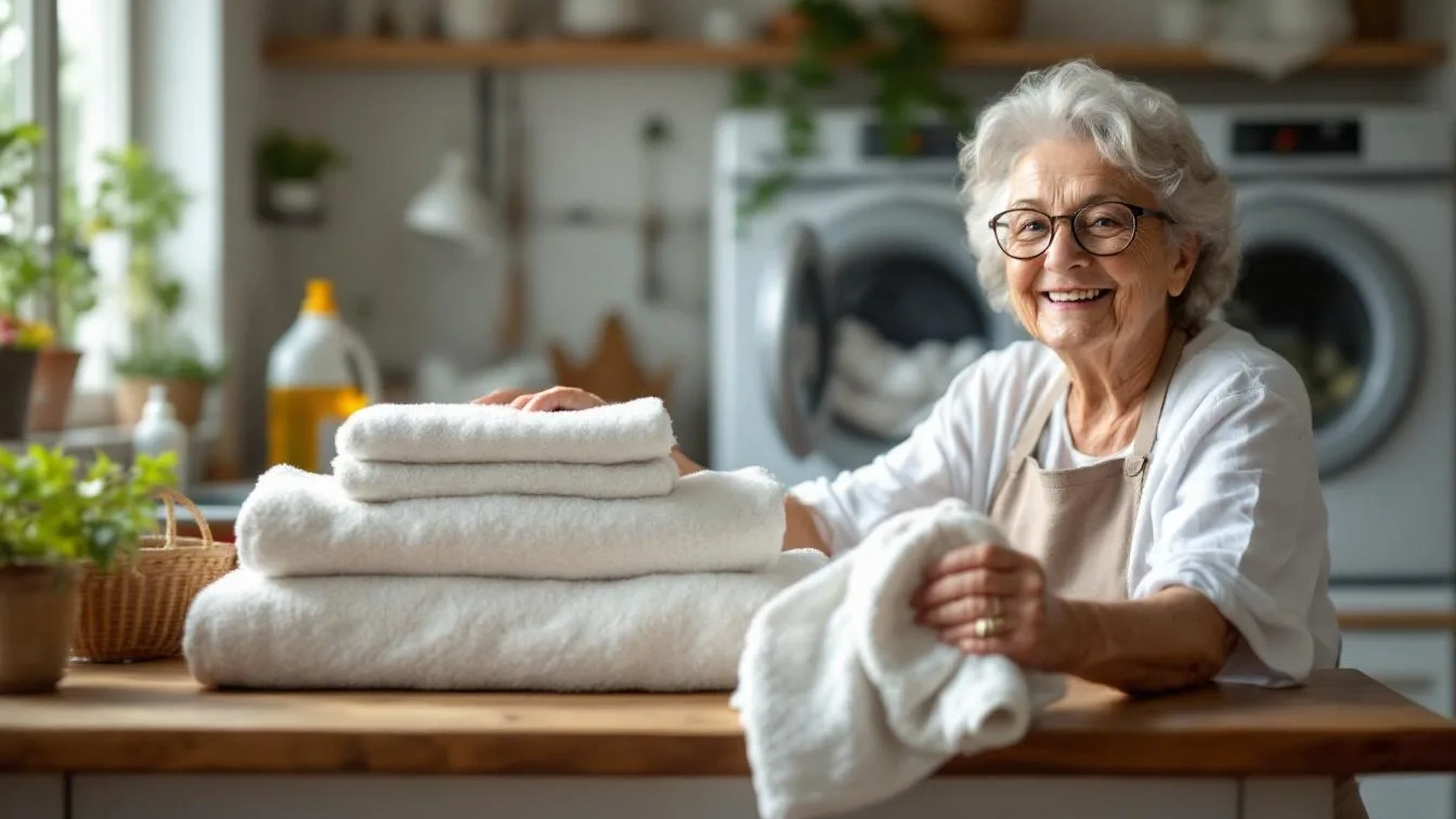 Una nonna svela il trucco per asciugamani impeccabili in lavatrice